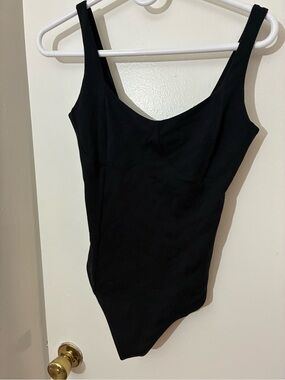 Abercrombie & Fitch Black Scoop Tank Bodysuit Size S